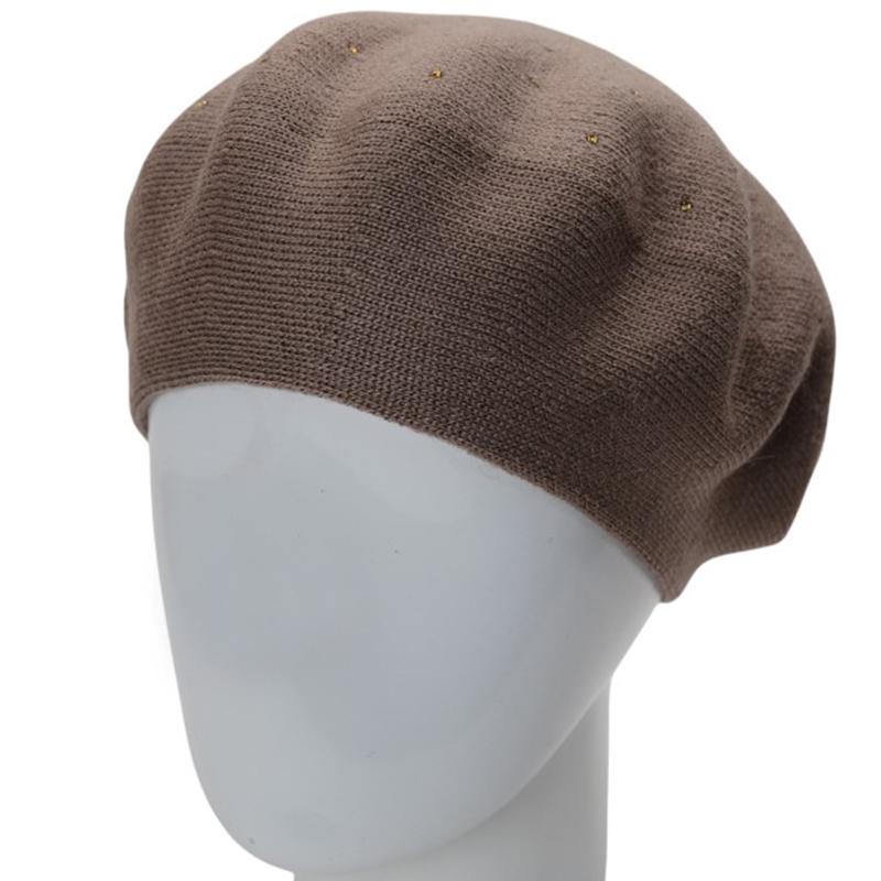 Берет женский двойной Lirus ФАЕР универсальный Темно-пудровый (285991)