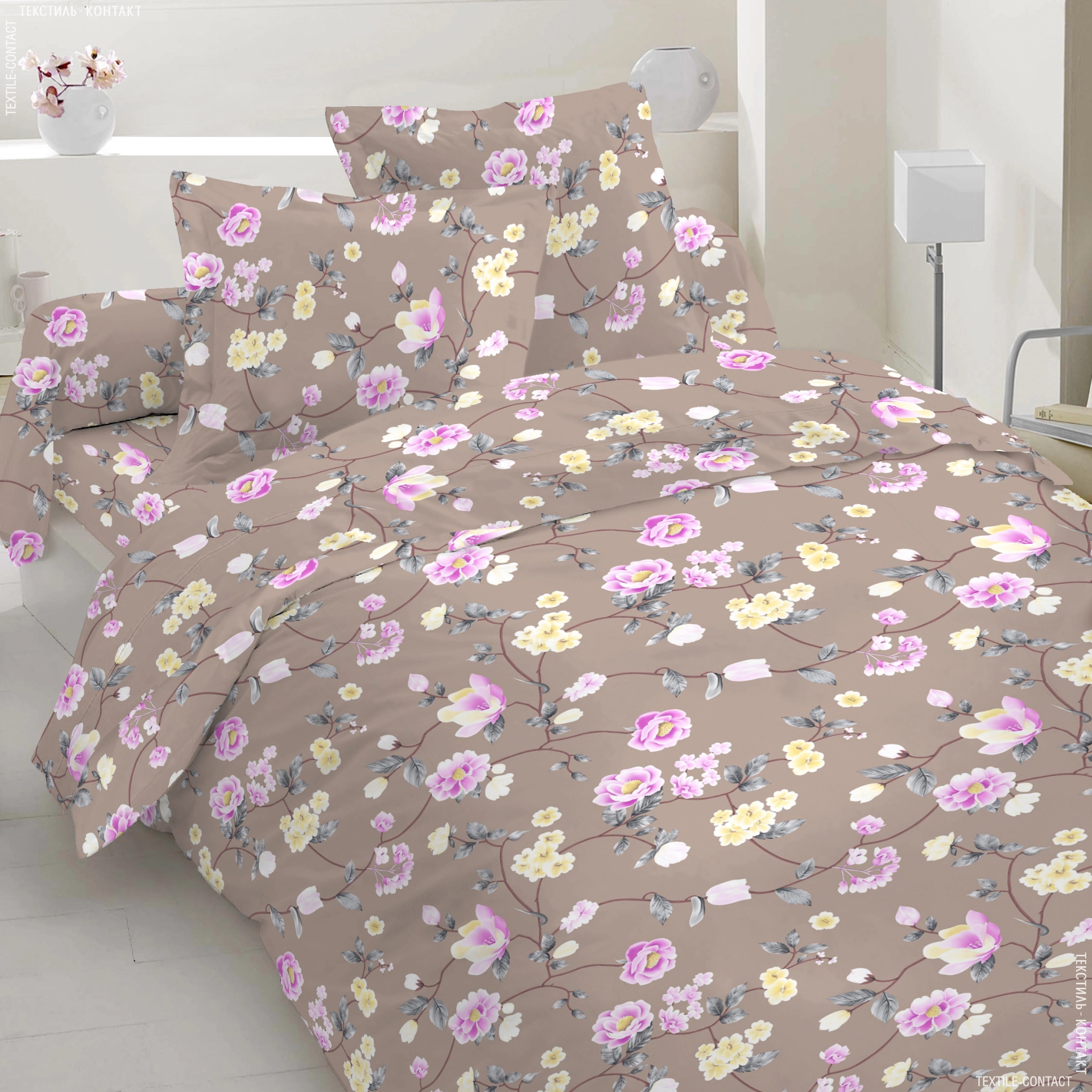 Комплект постельного белья Vital Textile Голд Люкс бязь полуторный 150х220 см (BL1.5-781)