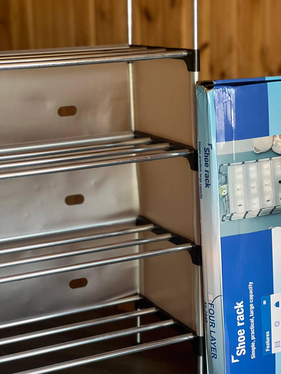 Полиця для взуття металева в передпокій Shoe RACK 4 яруси - фото 5 Полиця для взуття металева в передпокій Shoe RACK 4 яруси - фото 5