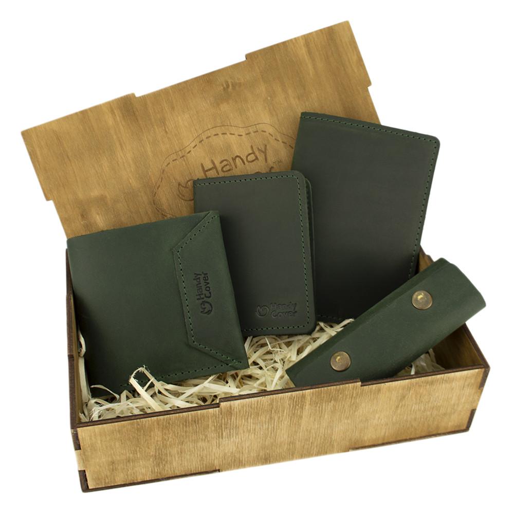 Подарочный набор женский Handycover №44 4 предмета в коробке Зеленый