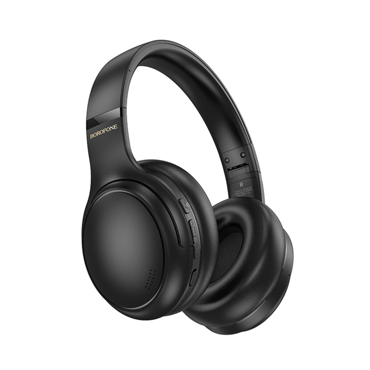 Навушники бездротові Borofone BO29 Plus Alegre Active Noise Reduction BT5.4 Headphones 400 mAh Black (6941991116056) - фото 3