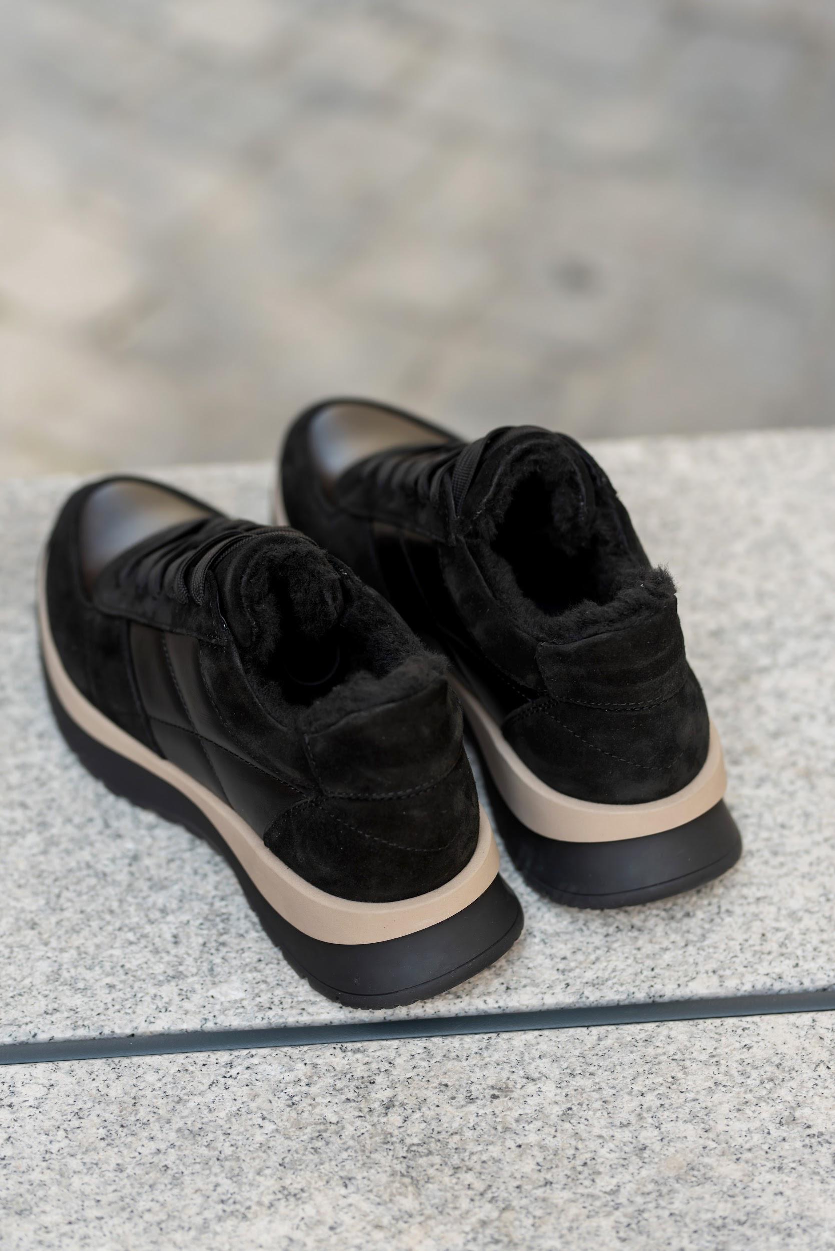 Кроссовки женские кожа и замша на меху р. 40 26 см Черный - фото 16 Кроссовки женские кожа и замша на меху р. 40 26 см Черный - фото 16