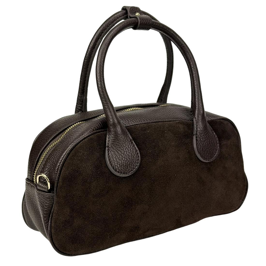 Жіноча сумка Royal Bag F-IT-3017DB замшева Шоколадний (8146) - фото 1 Жіноча сумка Royal Bag F-IT-3017DB замшева Шоколадний (8146) - фото 1