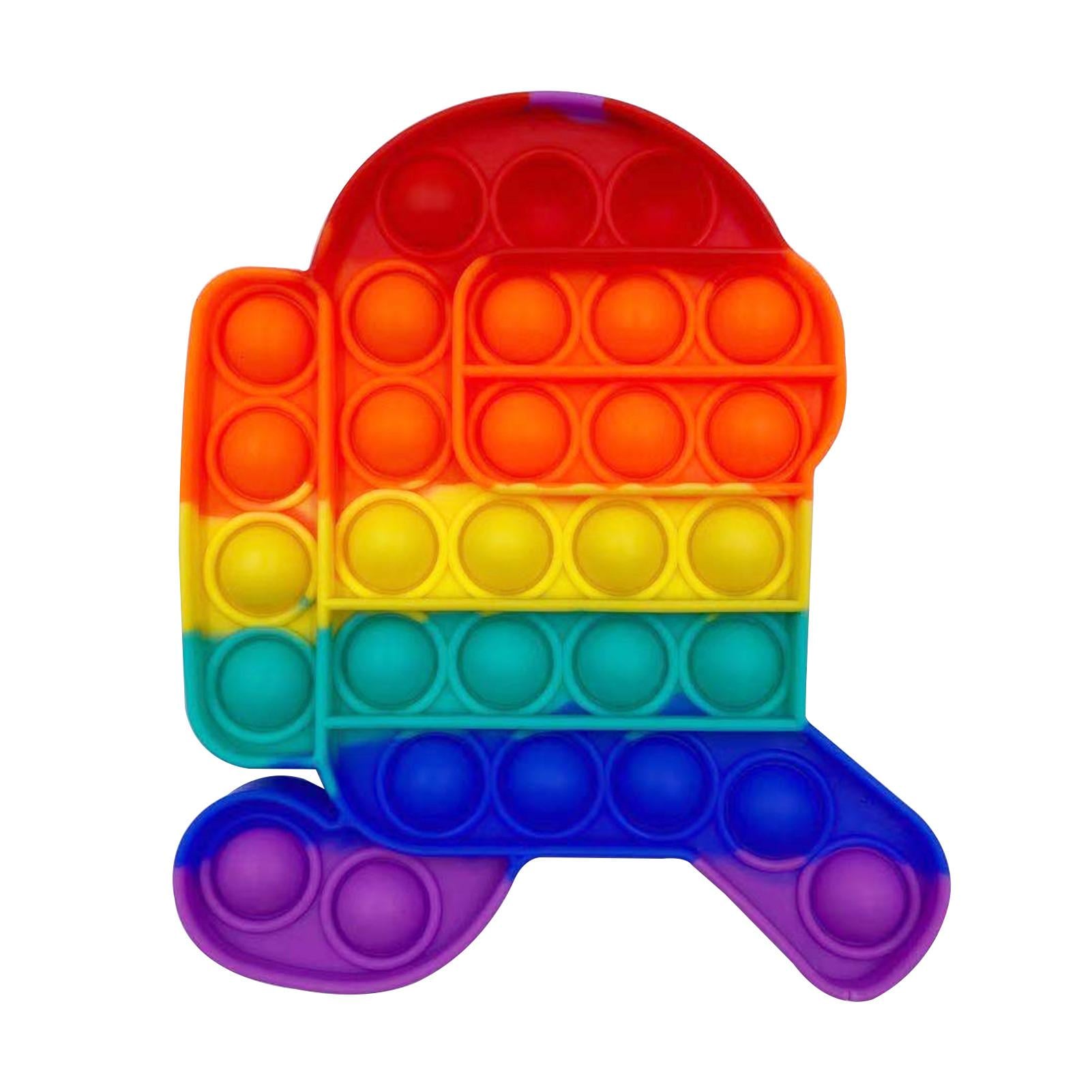 Сенсорная силиконовая игрушка пупырка антистресс Pop It фиджет Дудл радужный