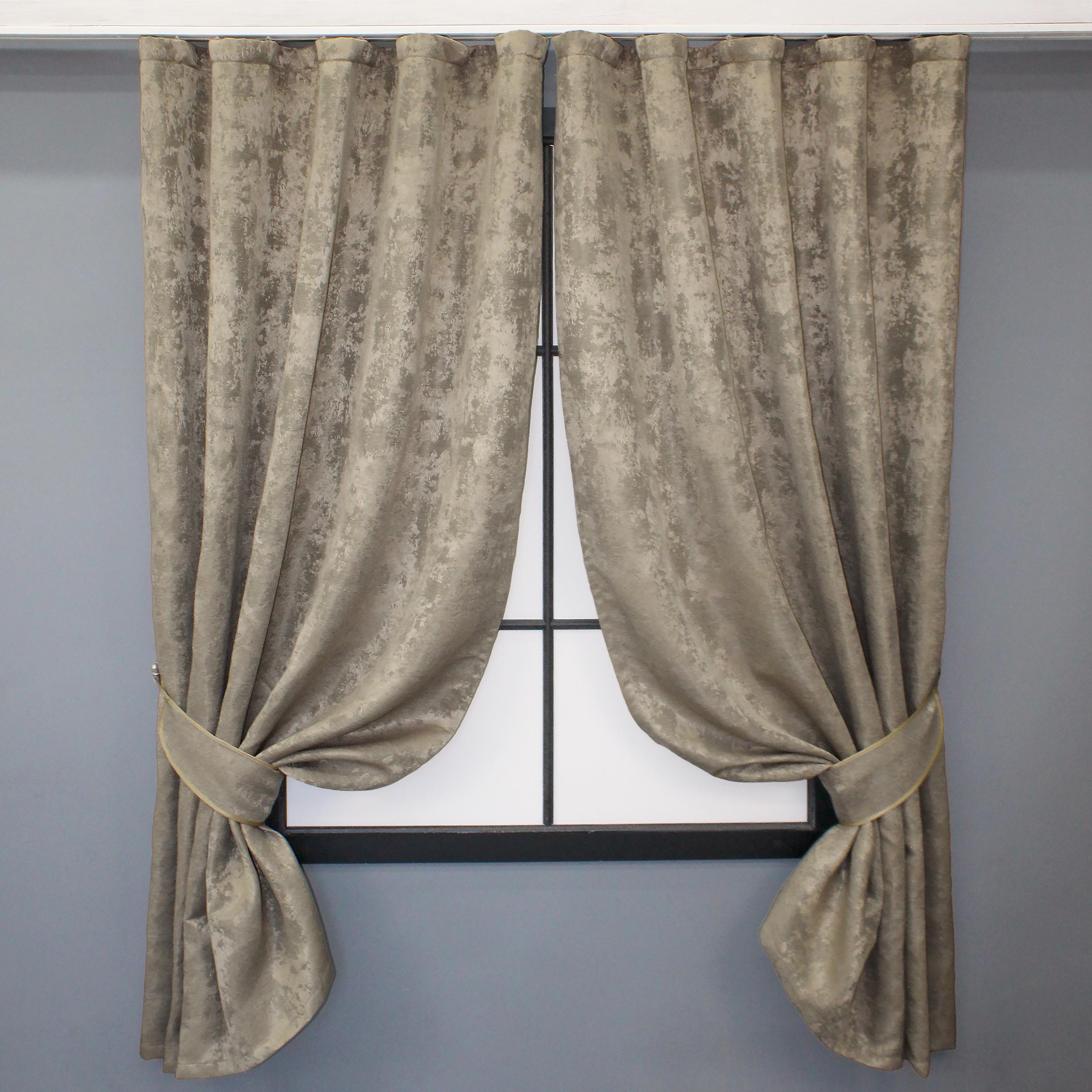 Комплект штор коротких VR-Textil Sultan XO №1683ш жакард 130х170 см 2 шт. Капучино (35-0328)