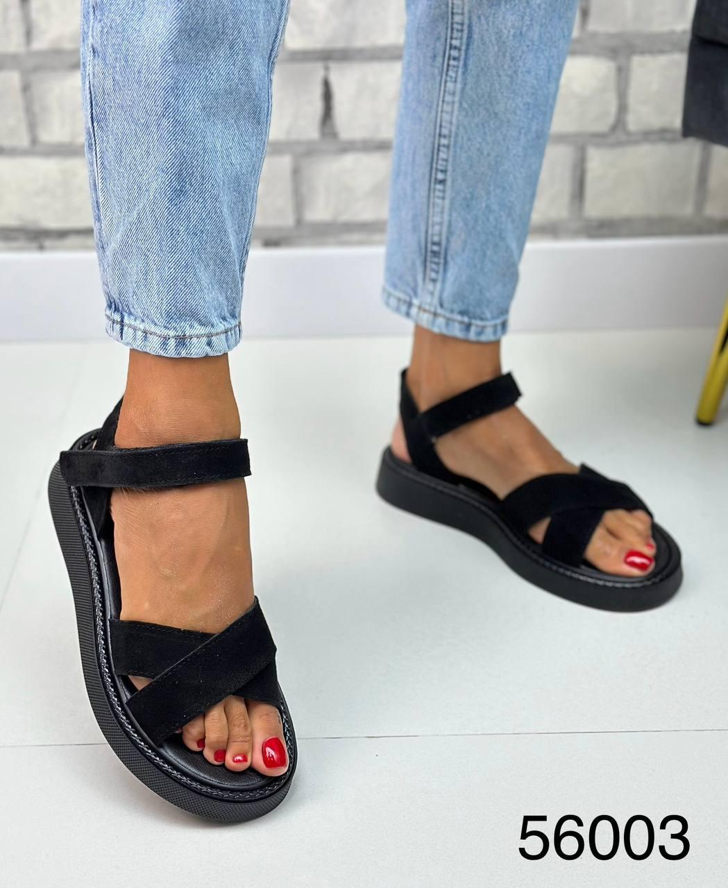 Босоножки женские премиум р. 36 Черный (56003) - фото 2 Босоножки женские премиум р. 36 Черный (56003) - фото 2