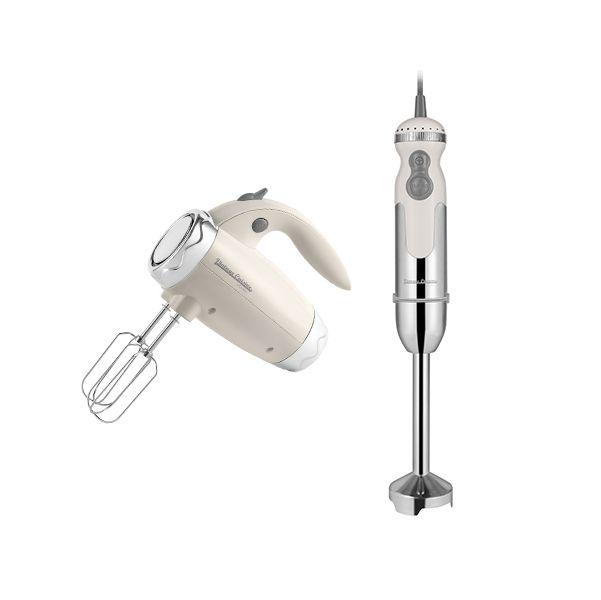 Ручной миксер + ручной блендер Vintage cuisine комплект Кремовый