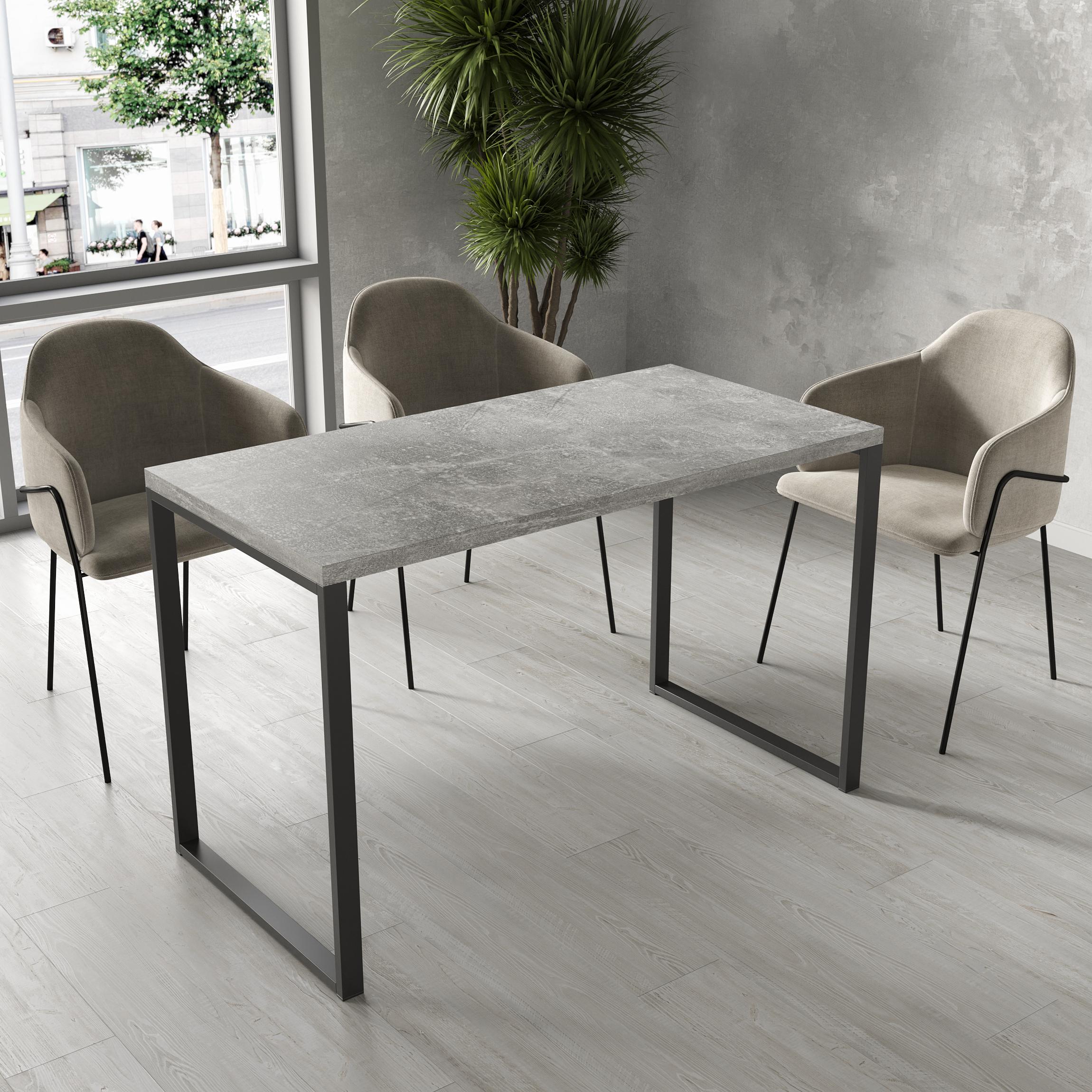 Обеденный стол 01 1200х500х32 мм Бетон (23507460) - фото 1