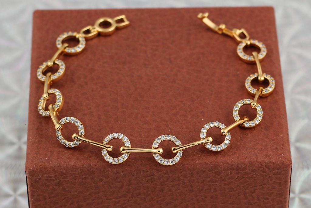 Браслет Xuping Jewelry Сила кольца 17,5 см 10 мм Золотистый (1656875053)