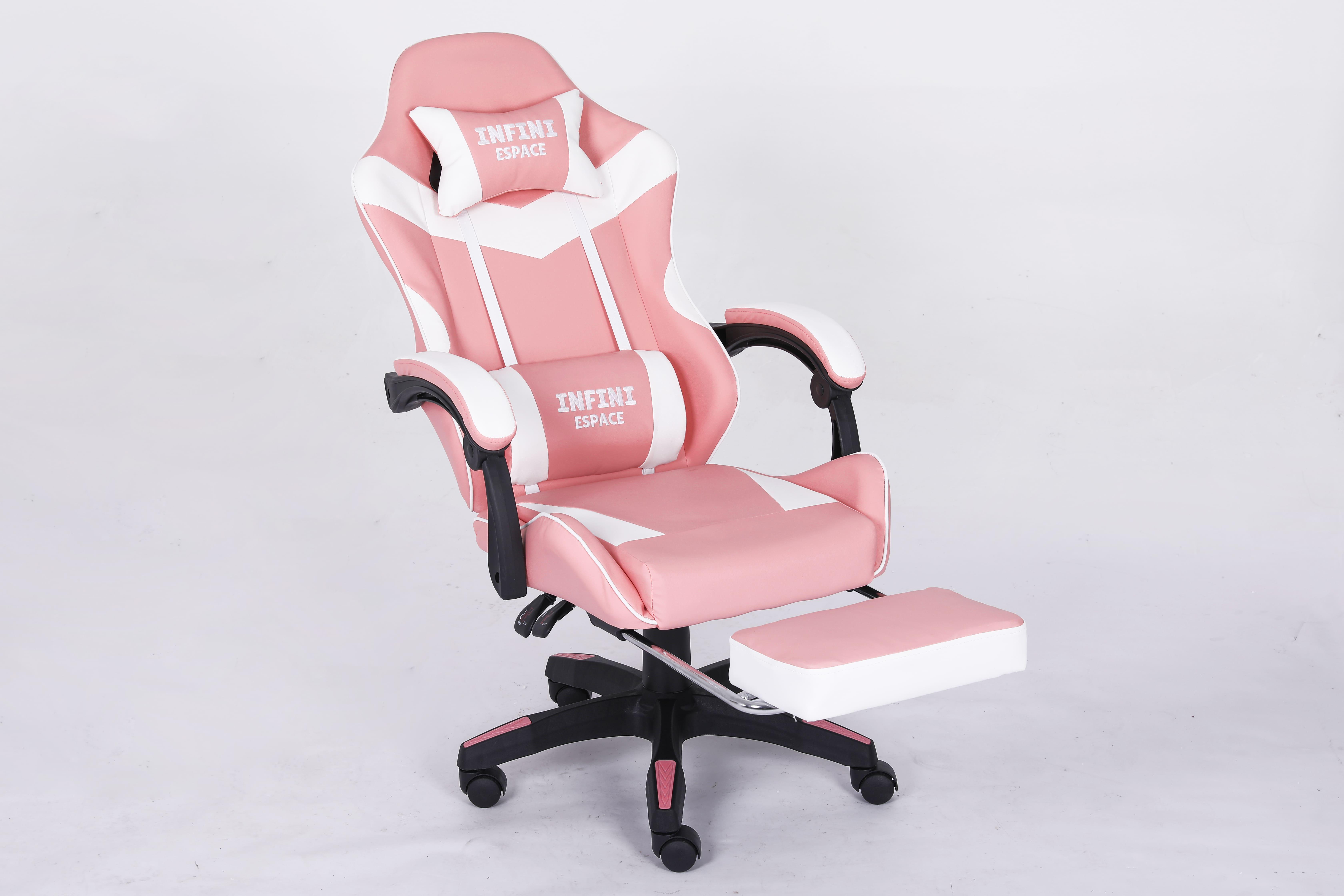 Кресло компьютерное с подставкой для ног Infini Espace Розовый (22288282) - фото 3 Кресло компьютерное с подставкой для ног Infini Espace Розовый (22288282) - фото 3