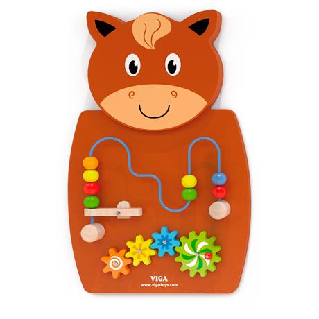 Бизиборд Viga Toys Лошадка с лабиринтом (18064)