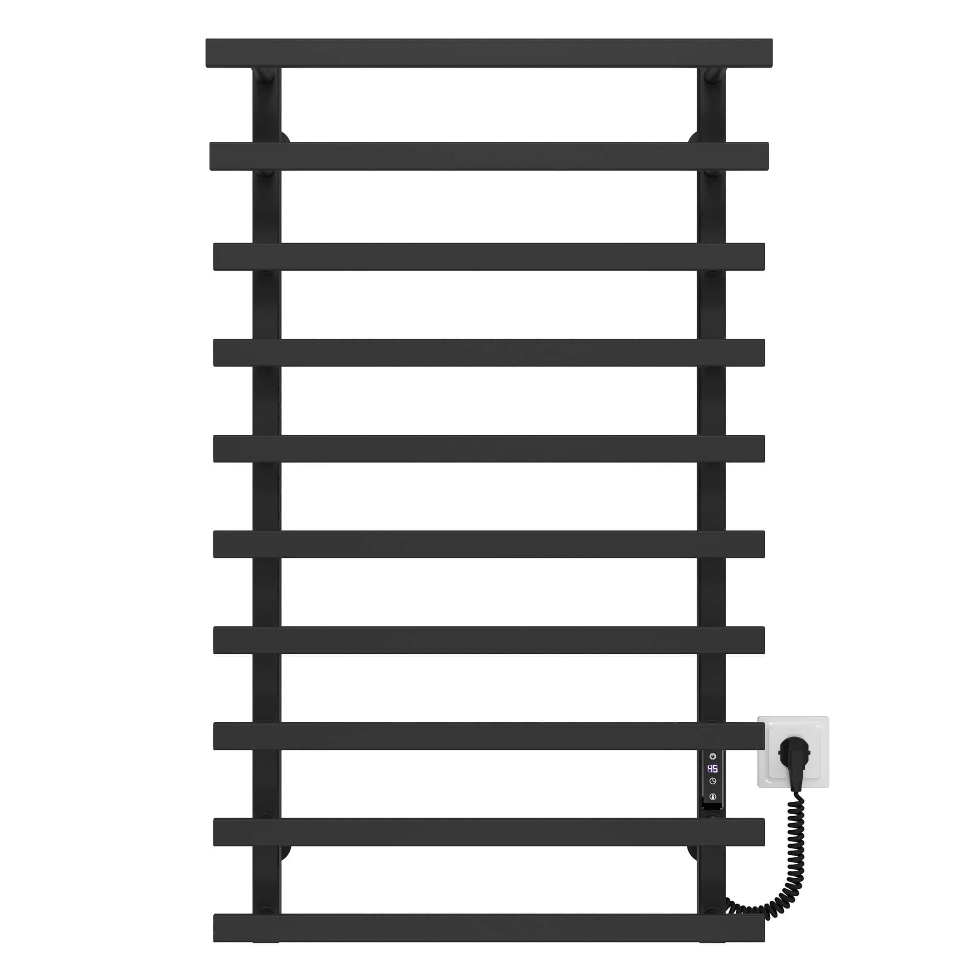 Рушникосушарка електрична Deffi Breeze П10 JD04 праве підключення нержавіюча сталь 500x1000 мм Чорний (A.BZ.100.50.10.E.B.R.2)