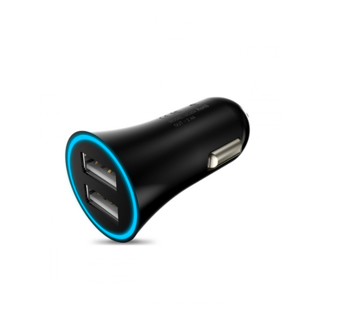 Зарядное устройство автомобильное Hoco UC204 2 USB/2,4A Black