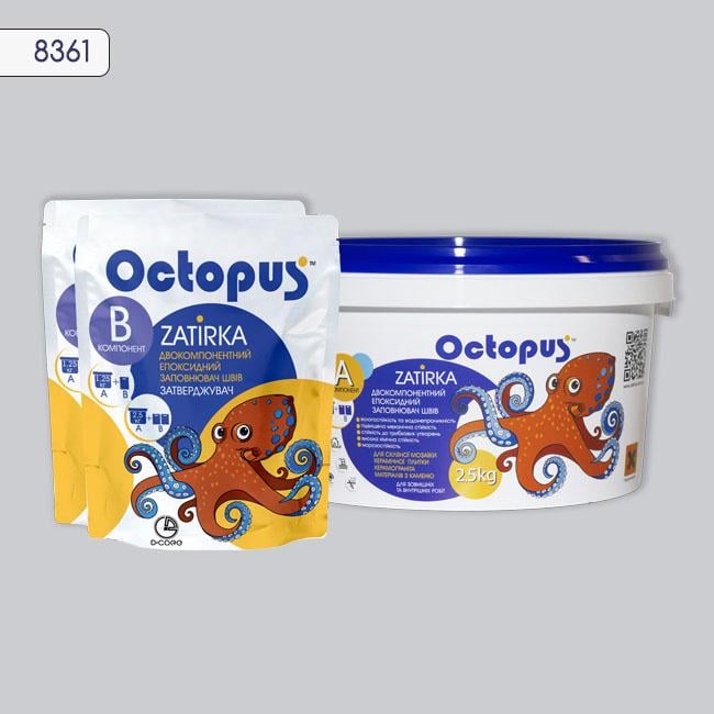 Затирка для плитки Octopus Zatirka 8361 эпоксидная 2,5 кг Платина