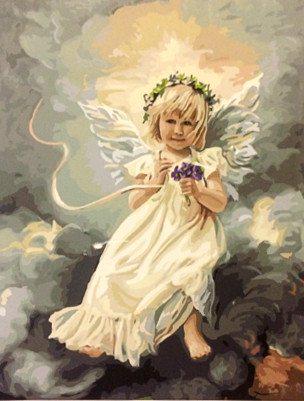 Картина по номерам Brushme Ангелочек на небе (GX21472)