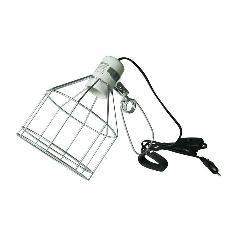 Плафон с защитной корзиной и держателем для ламп Repti-Zoo RL08 200W (RZ-RL08)