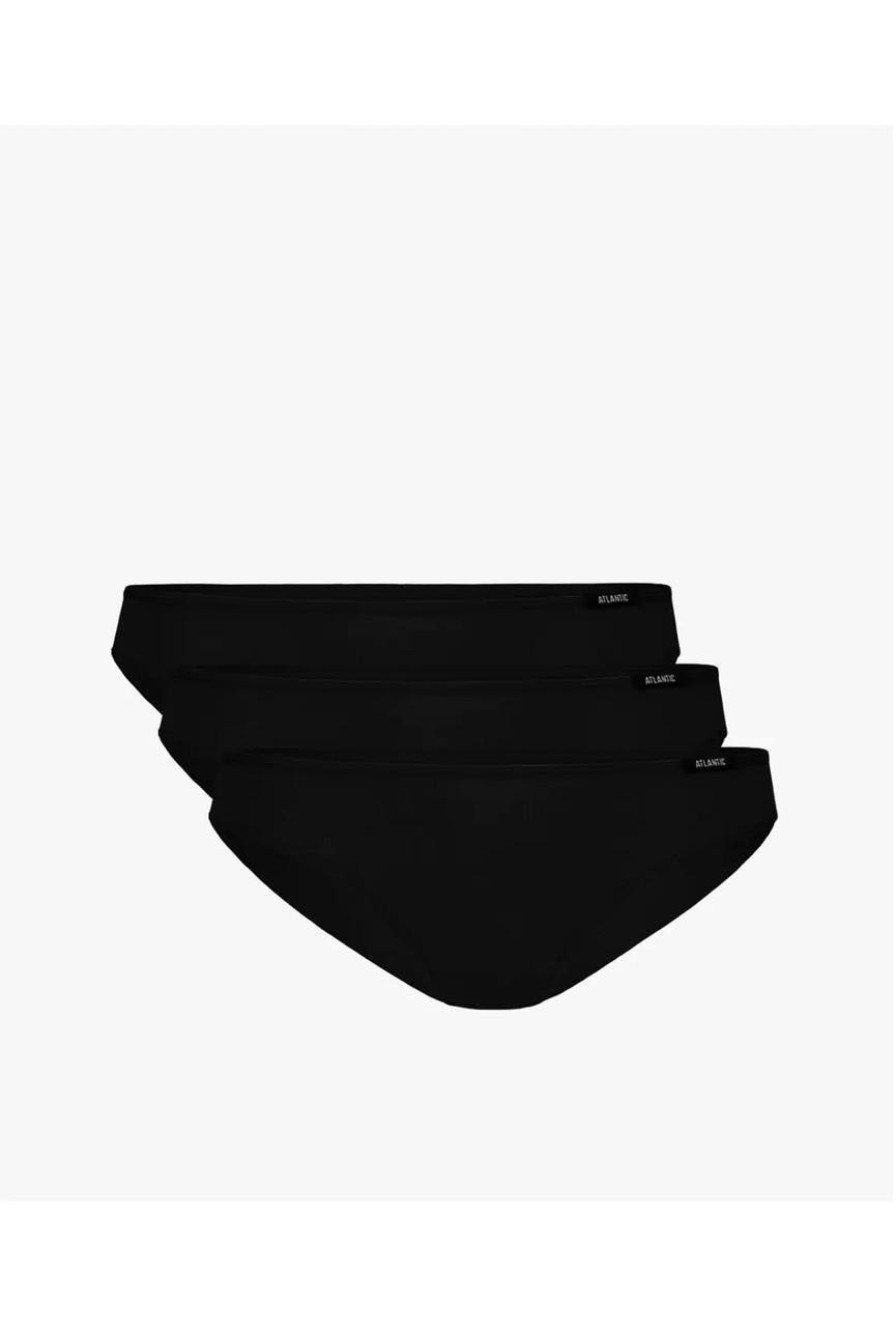 Набор трусов слипов женских Atlantic 3BLP-581 хлопковых с низкой посадкой и мягкой резинкой 3 шт. S Черный (2375888185) Набор трусов слипов женских Atlantic 3BLP-581 хлопковых с низкой посадкой и мягкой резинкой 3 шт. S Черный (2375888185)