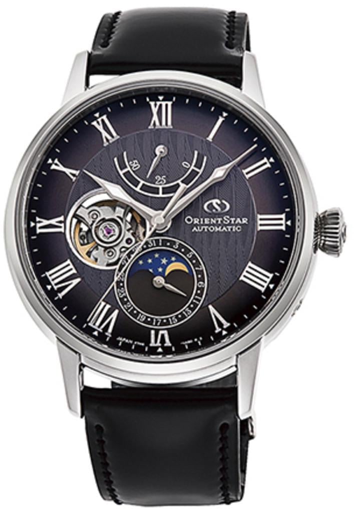 Наручний годинник чоловічий Orient Star RE-AY0107N00B з сталевим корпусом WR 50 м Чорний (3124939548)