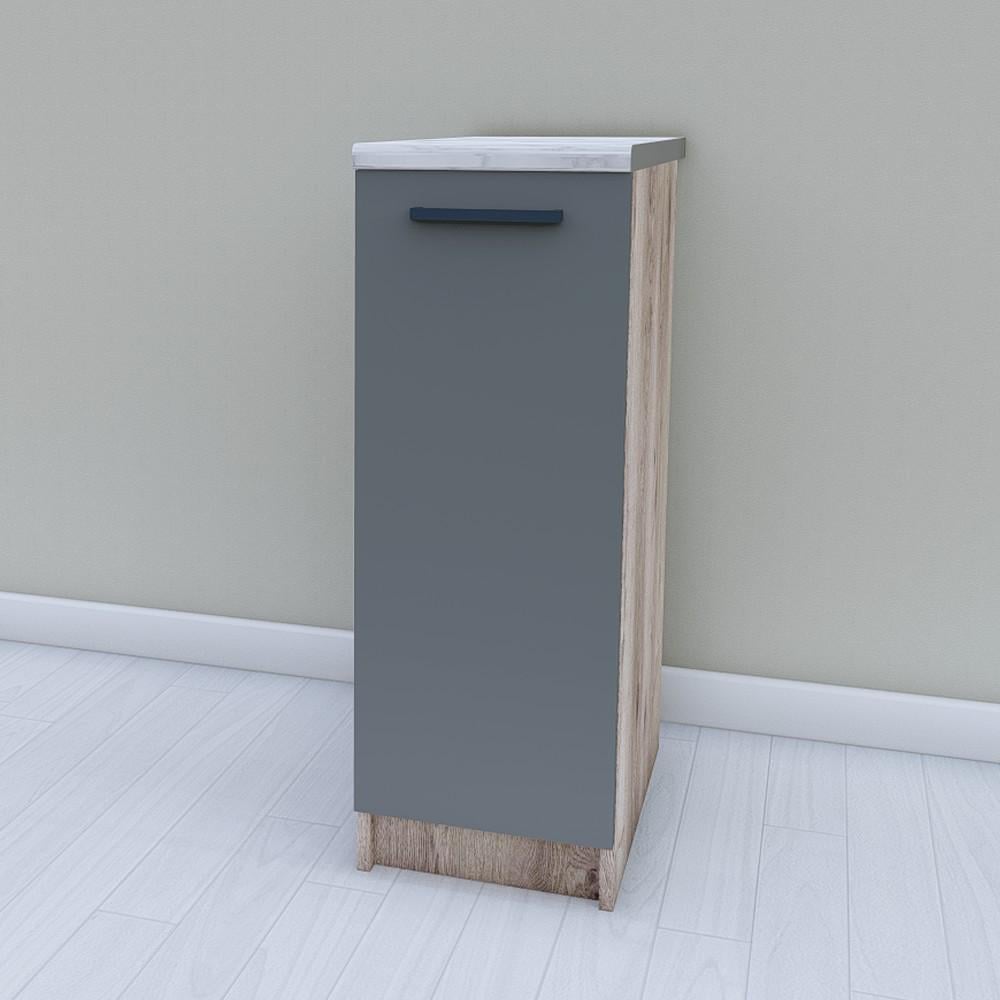 Тумба для кухни Opendoors МП7 нижняя без столешницы 300 мм Графитовый/Аликанте (МП7/10)