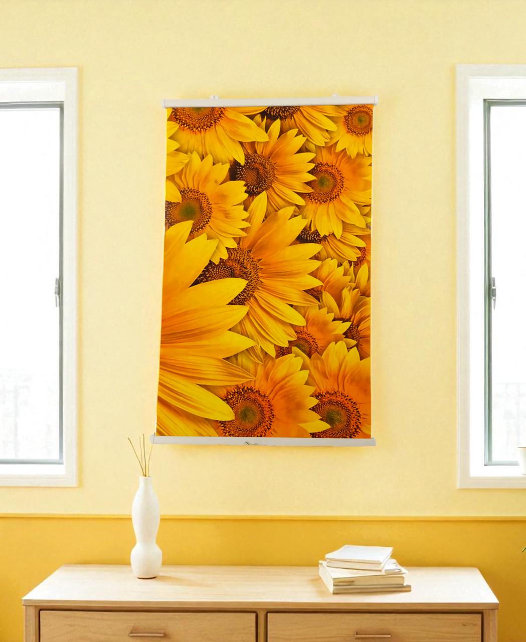 Электрический обогреватель-картина Подсолнухи настенные 630x1000 мм (wkr-10029)