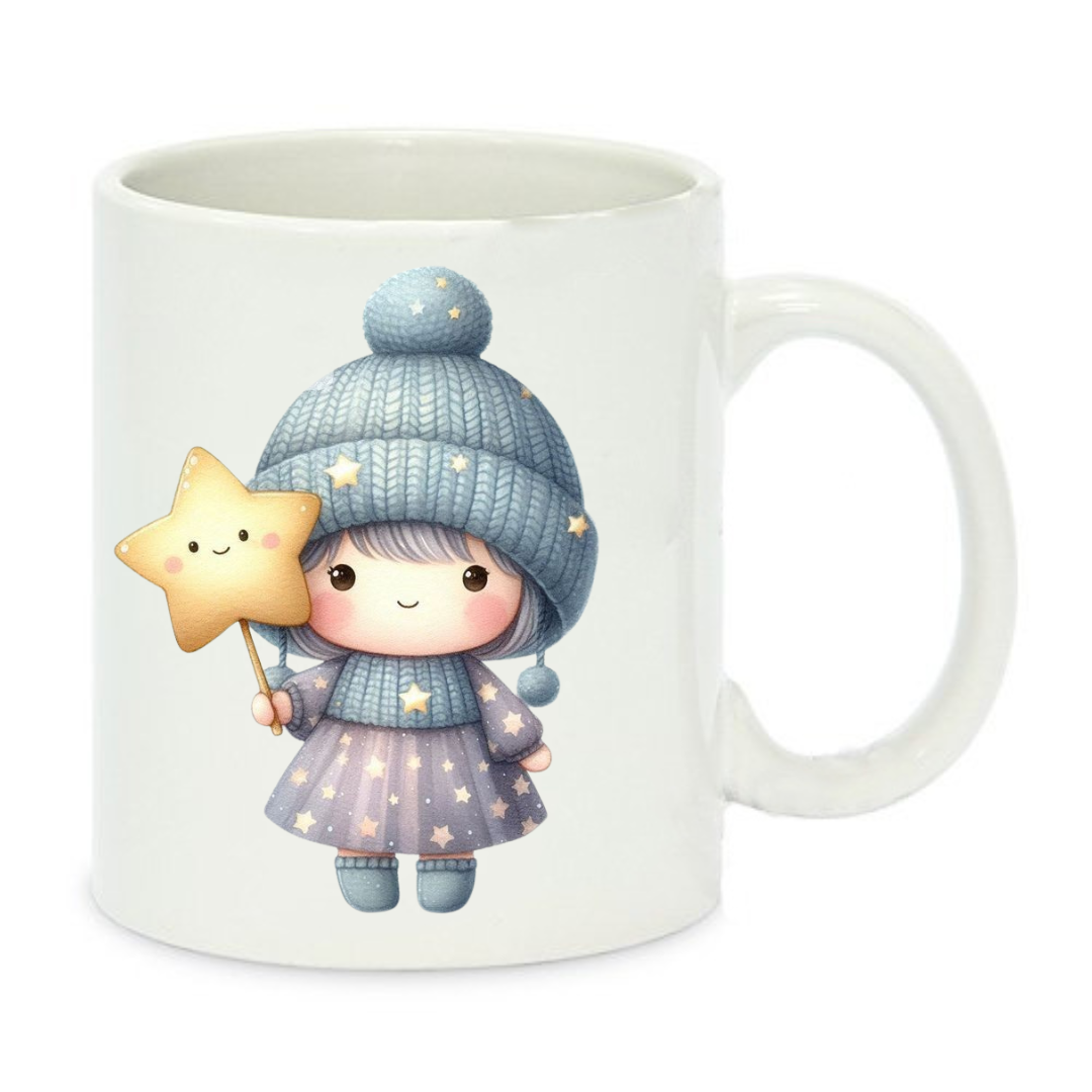 Чашка с принтом Рождественская звезда 330 мл Белый (001282)