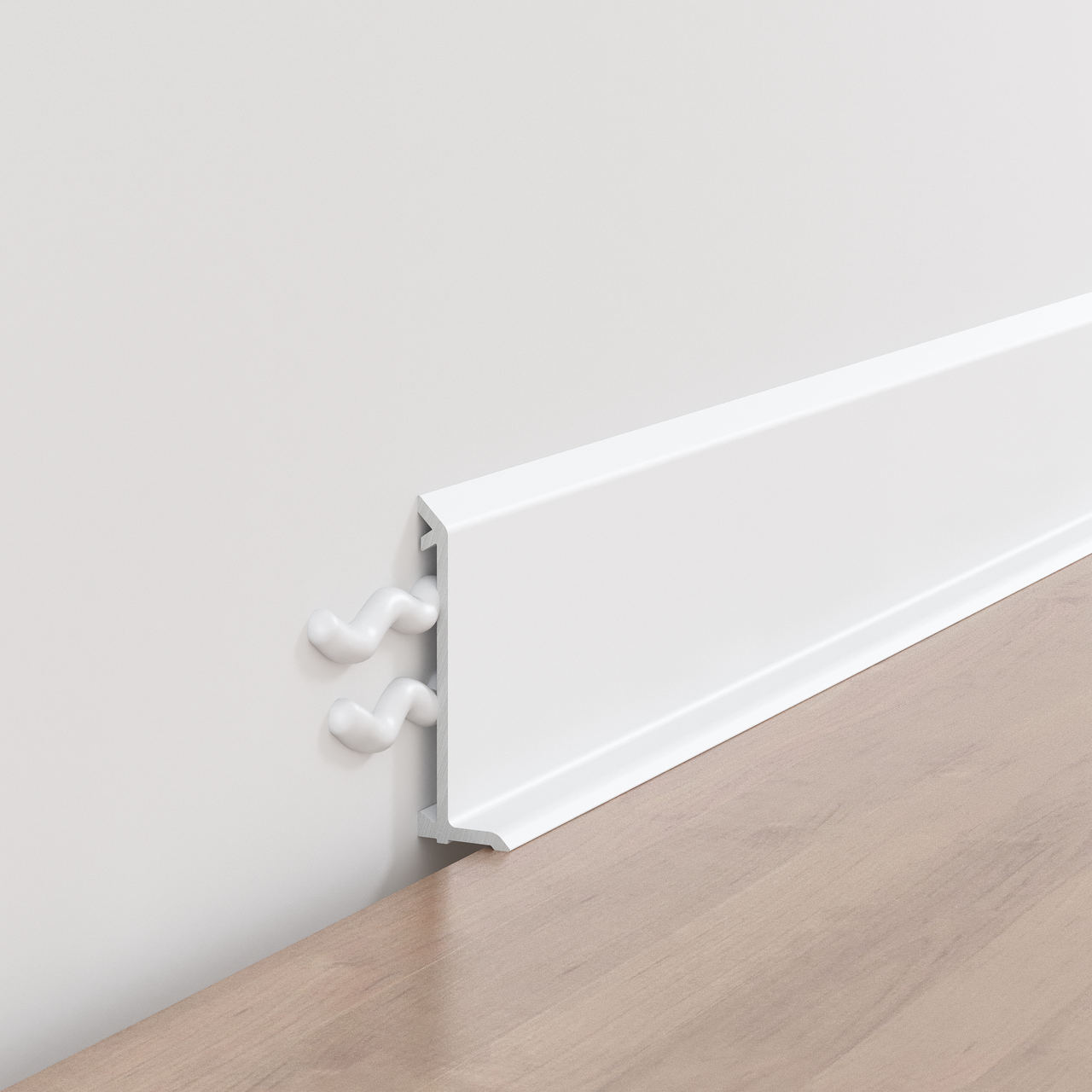 Плинтус накладной FSPRO P1240 алюминиевый 2,5 м Белый (F1.P1240W)