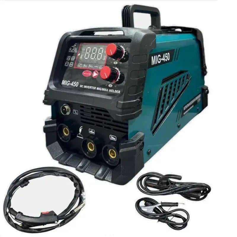 Аппарат сварочный инверторный Domotec MIG-450 MIG/TIG/MMA с регулировкой тока и сваркой без газа 26,4 кВА (opt-106077)