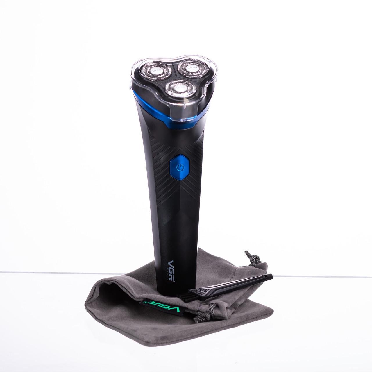 Электробритва для мужчин VGR V-314 роторнаяя для влажного и сухого бритья c дисплеем (7367)