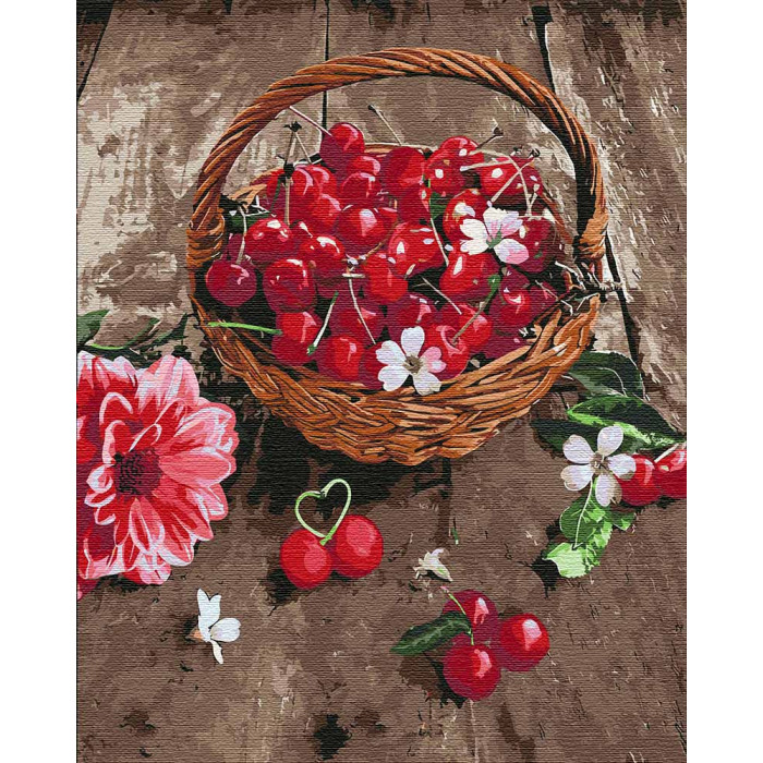 Картина по номерам Вишневая радость 40х50 см (KHO5597)