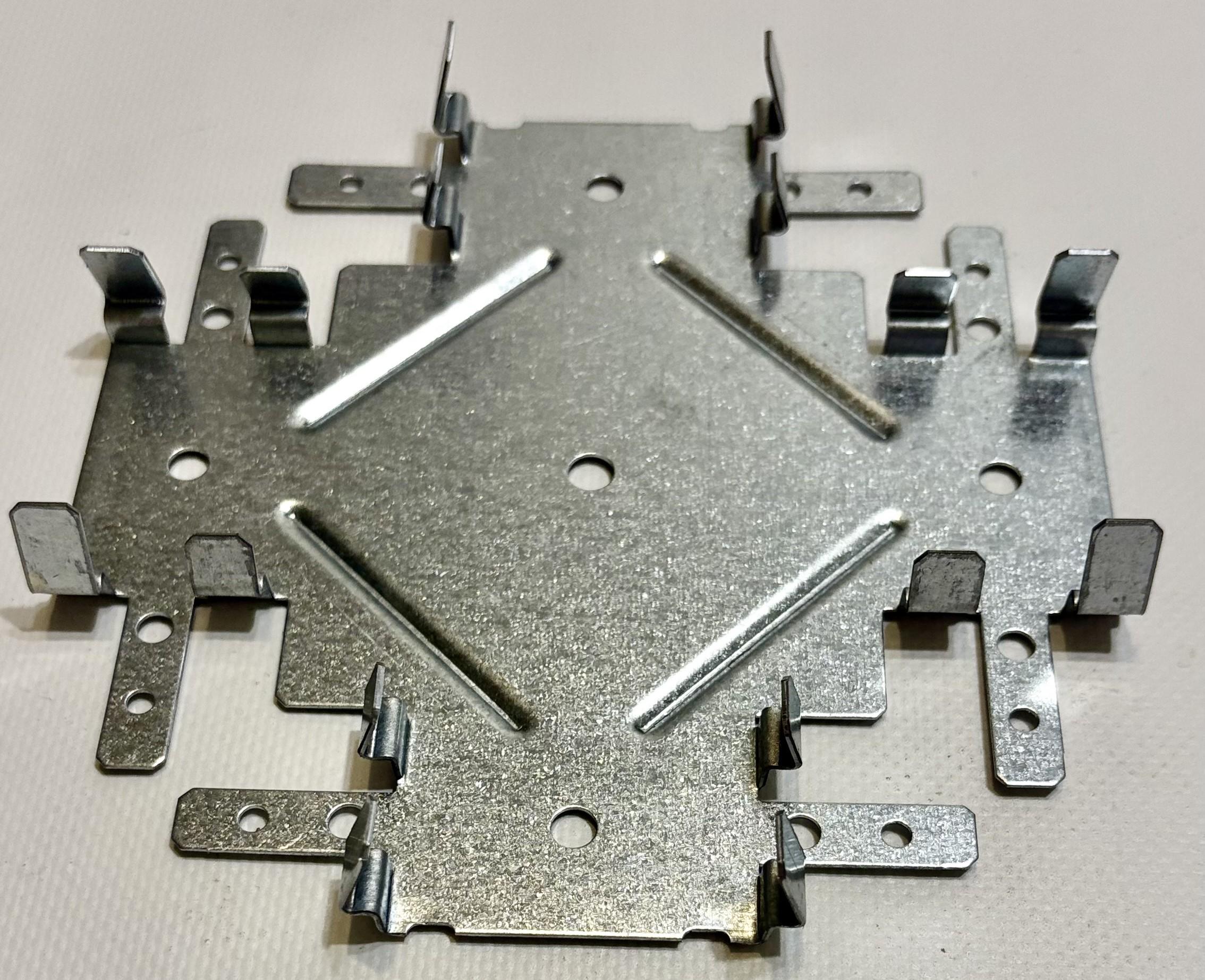 Соединитель одноуровневый крестообразный Краб для CD60 профиля усиленный 1 мм 24 шт.