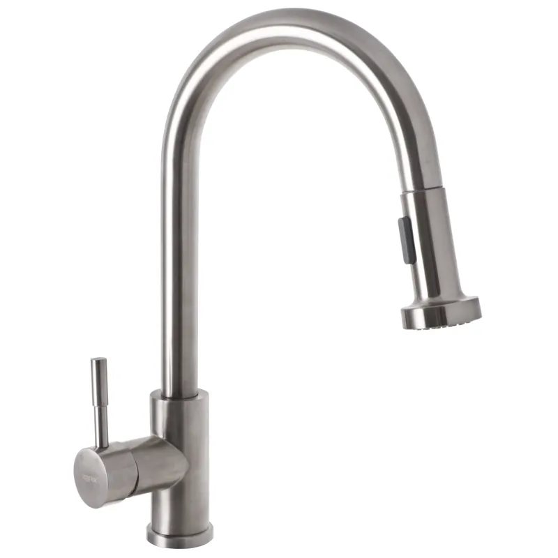 Смеситель для кухни Zerix LR76005-1 с выдвижной воронкой (LL1200)