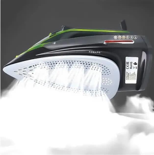 Утюг Sokany SK-11015 с керамическим покрытием 2400 Вт Черный с зеленым (29586436) - фото 4 Утюг Sokany SK-11015 с керамическим покрытием 2400 Вт Черный с зеленым (29586436) - фото 4