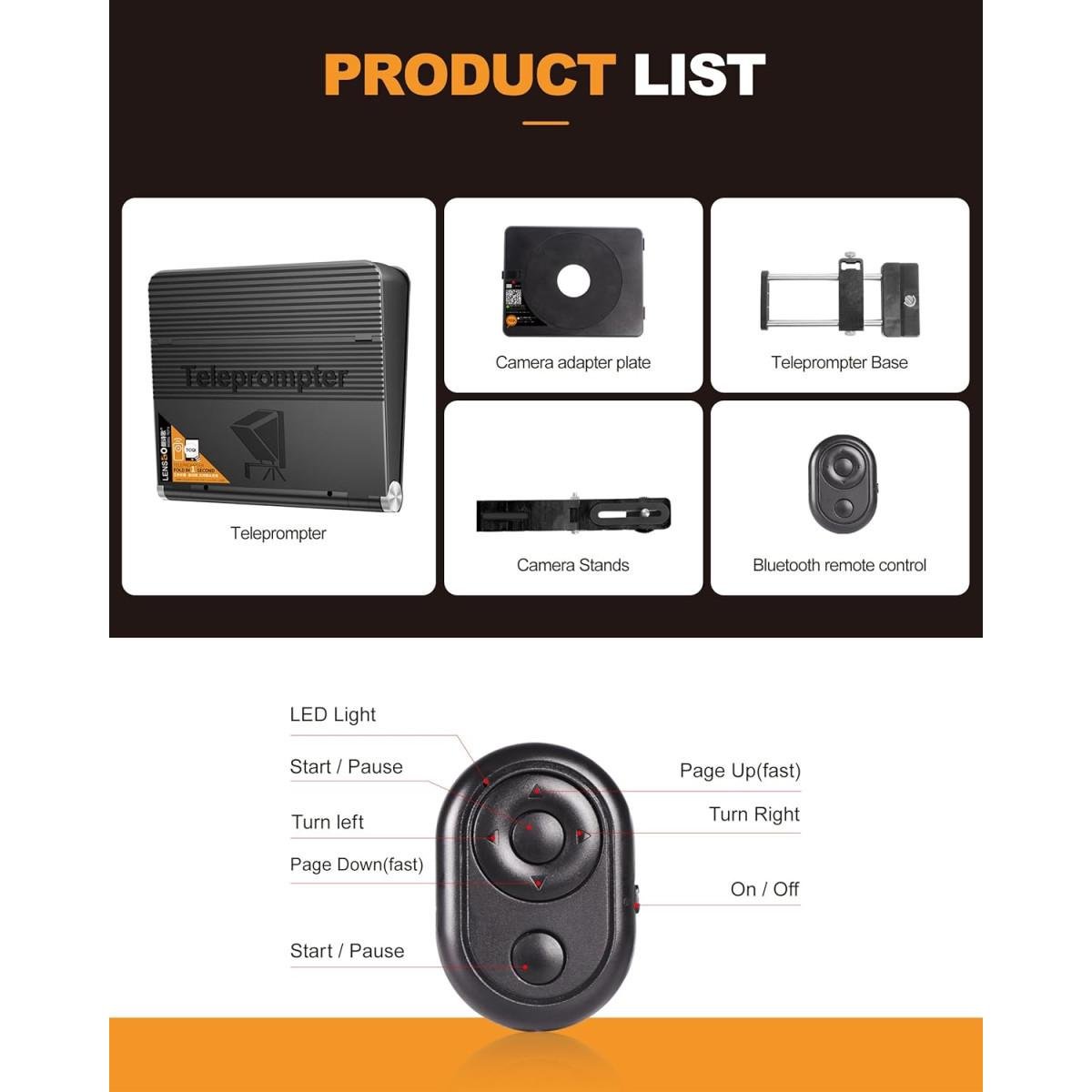 Телесуфлер міні LENSGO TC7 II суфлер для смартфона та фотоапарата - фото 4 Телесуфлер міні LENSGO TC7 II суфлер для смартфона та фотоапарата - фото 4