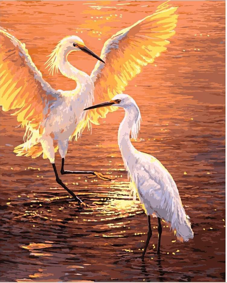 Картина по номерам Brushme Журавли на закате 40x50 см (BRM8524)