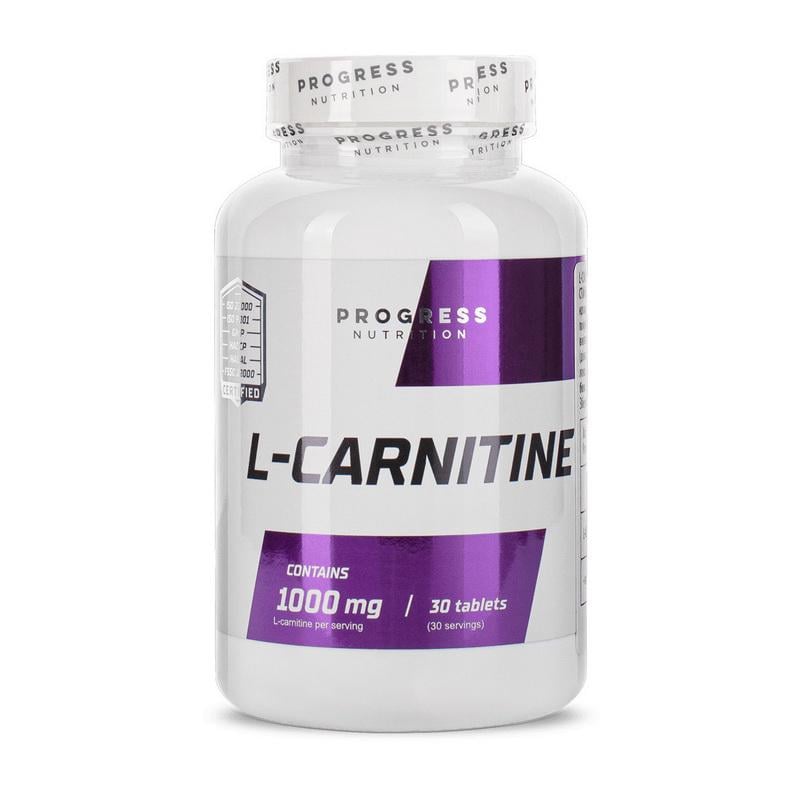 Жиросжигатель L-карнитин Progress Nutrition L-Carnitine 1000 mg 30 табл.