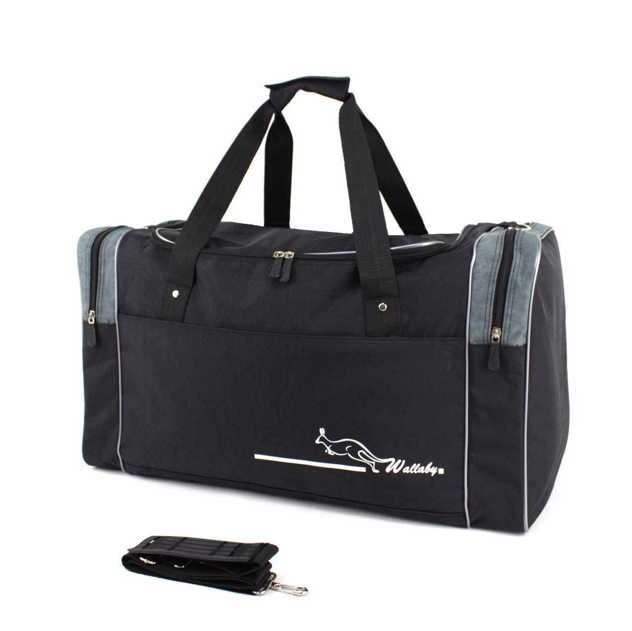 Сумка спортивная Wallaby 437 Черный с серым (437 чорн/сір)
