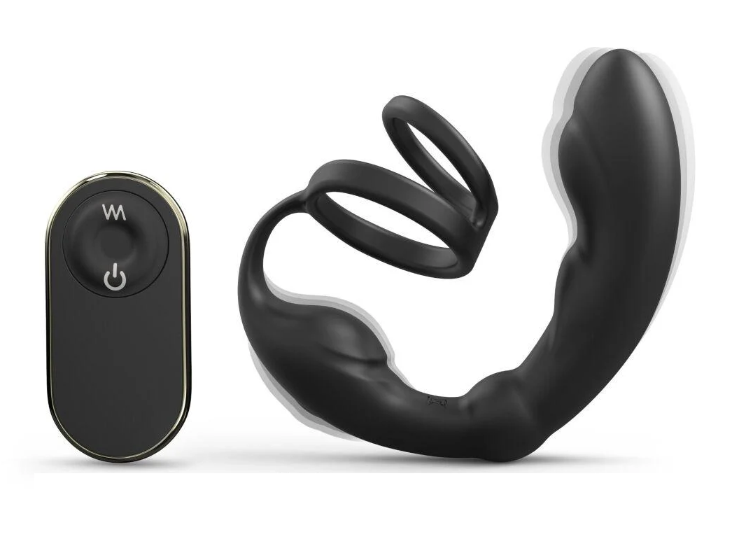 Массажер простаты Dorcel P-Ring с эрекционным кольцом и пультом ДУ (35712656)