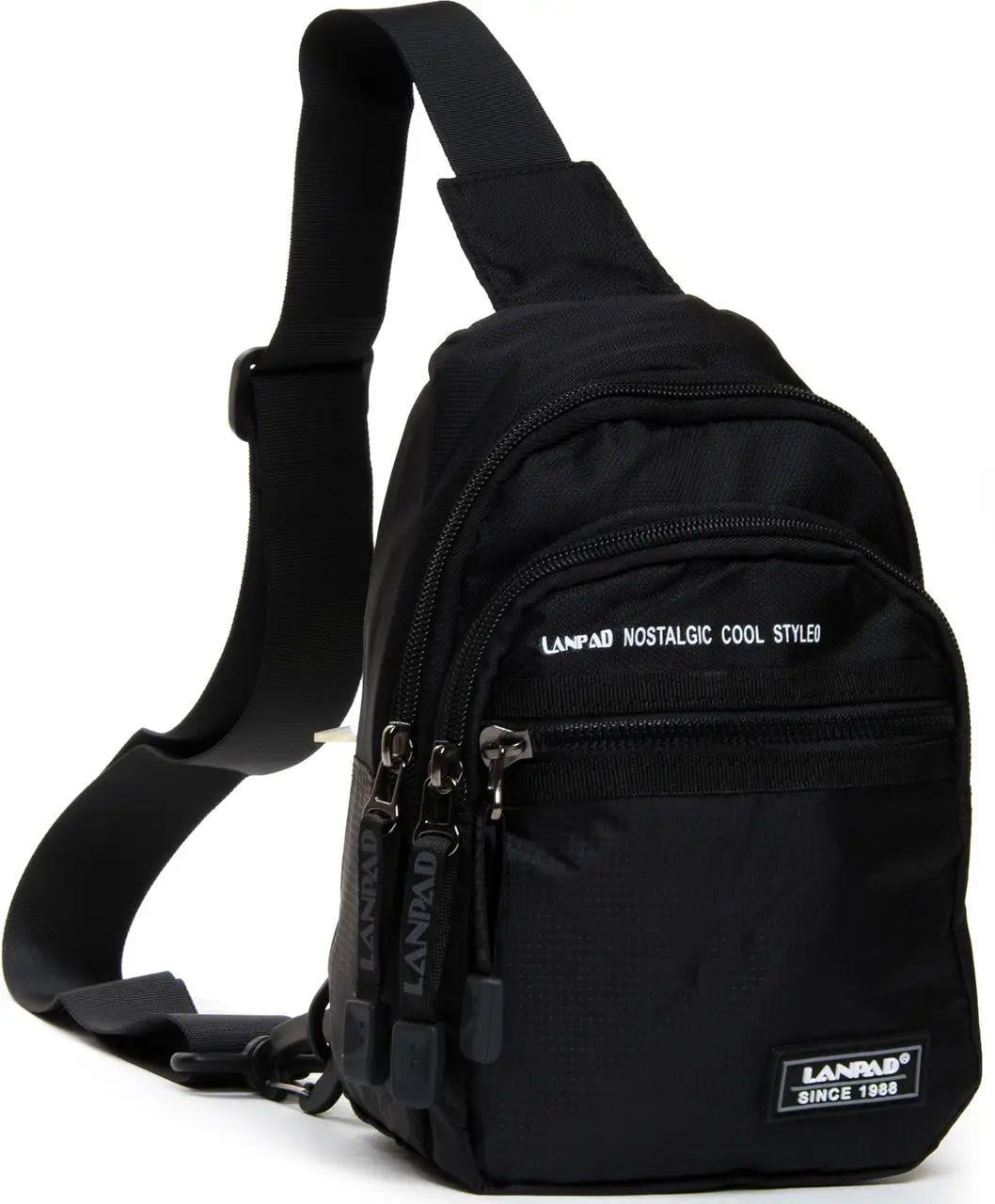 Сумка слінг Lanpad чоловіча Чорний (LAN83008 black)