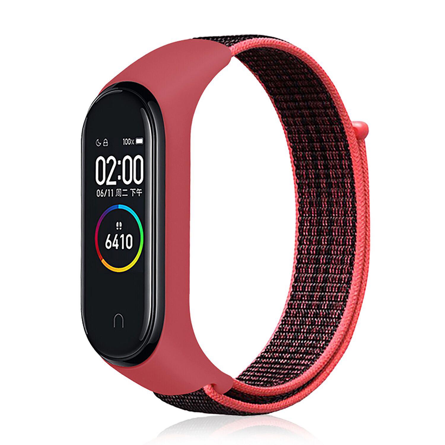 Ремешок Nylon Style BeCover для Xiaomi Mi Smart Band 7 Black-Red (707656)