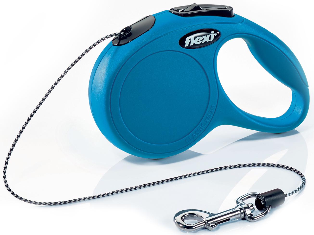 Поводок-рулетка Flexi Cat трос XS 3 м Синий (4000498023419)