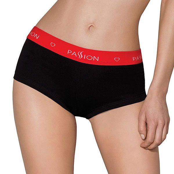Женские трусики-шортики Passion PS003 Panties M Красно-Черный