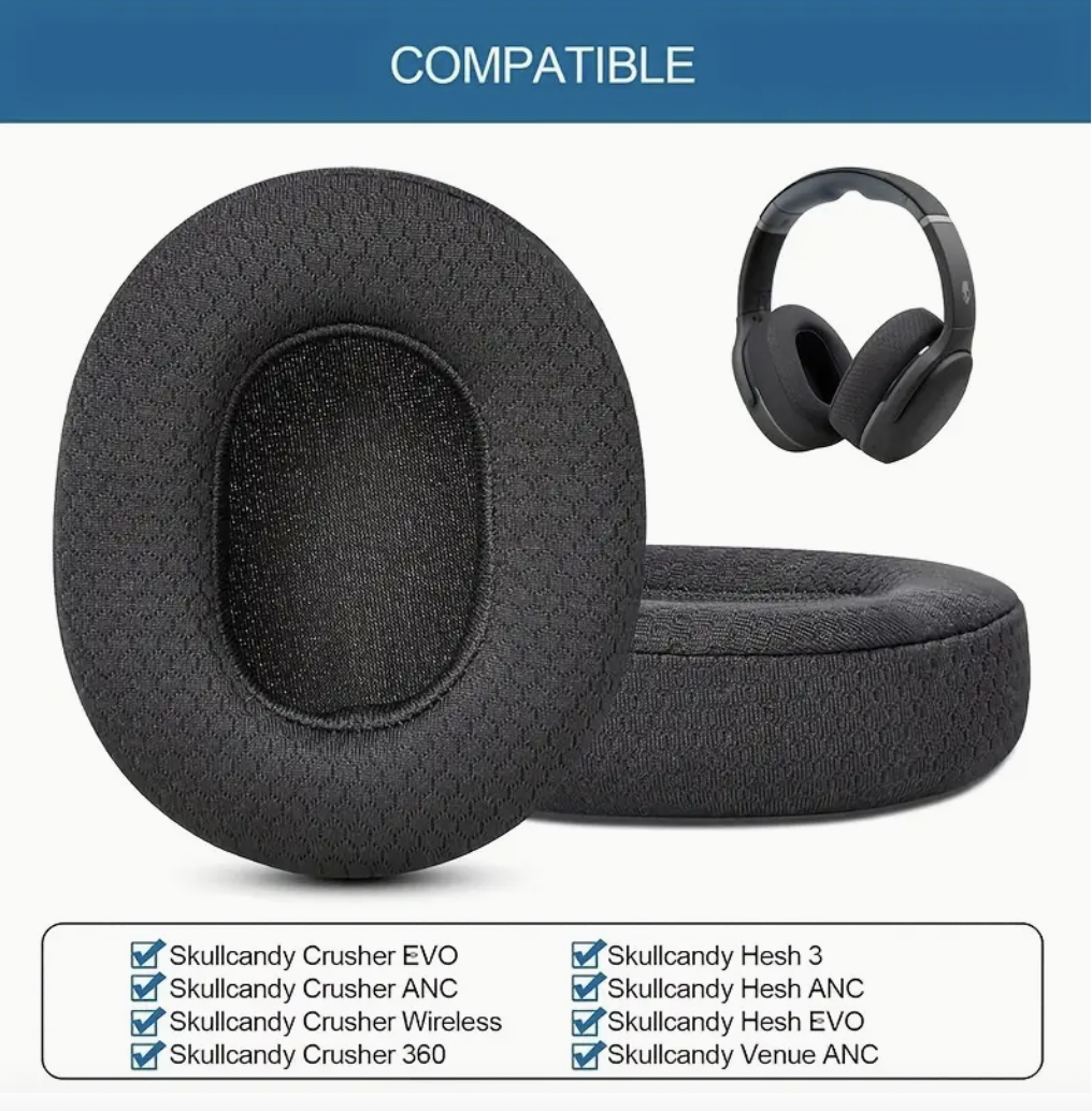 Амбушюри для навушників тканинні Skullcandy Crusher Wireless BT/Crusher Evo BT/ANC Hesh 3.0 BT Venue (2718253883) - фото 3 Амбушюри для навушників тканинні Skullcandy Crusher Wireless BT/Crusher Evo BT/ANC Hesh 3.0 BT Venue (2718253883) - фото 3