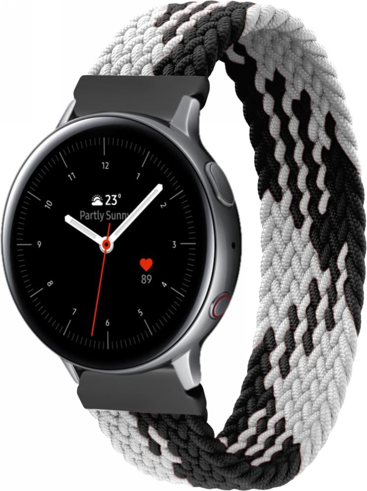 Ремінець Solo Loop Multi для Galaxy Watch Active 2 40/44 мм (135 мм) Black White (25172-1E)