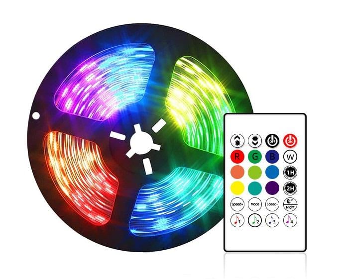 Стрічка LED 5050 5V USB RGB 5 м Різнокольоровий