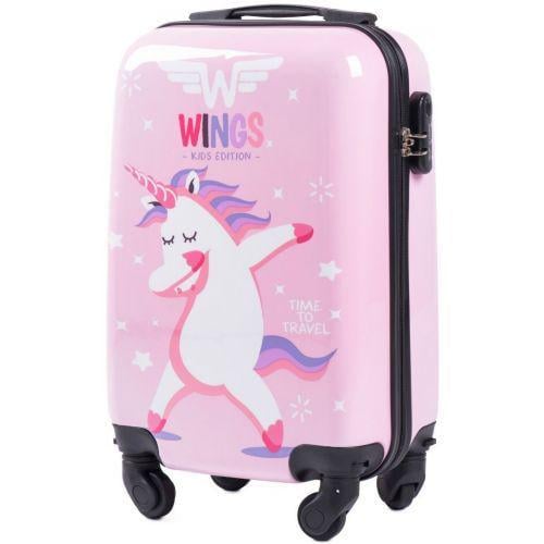Чемодан пластиковый WIngs Joy маленький Единорог