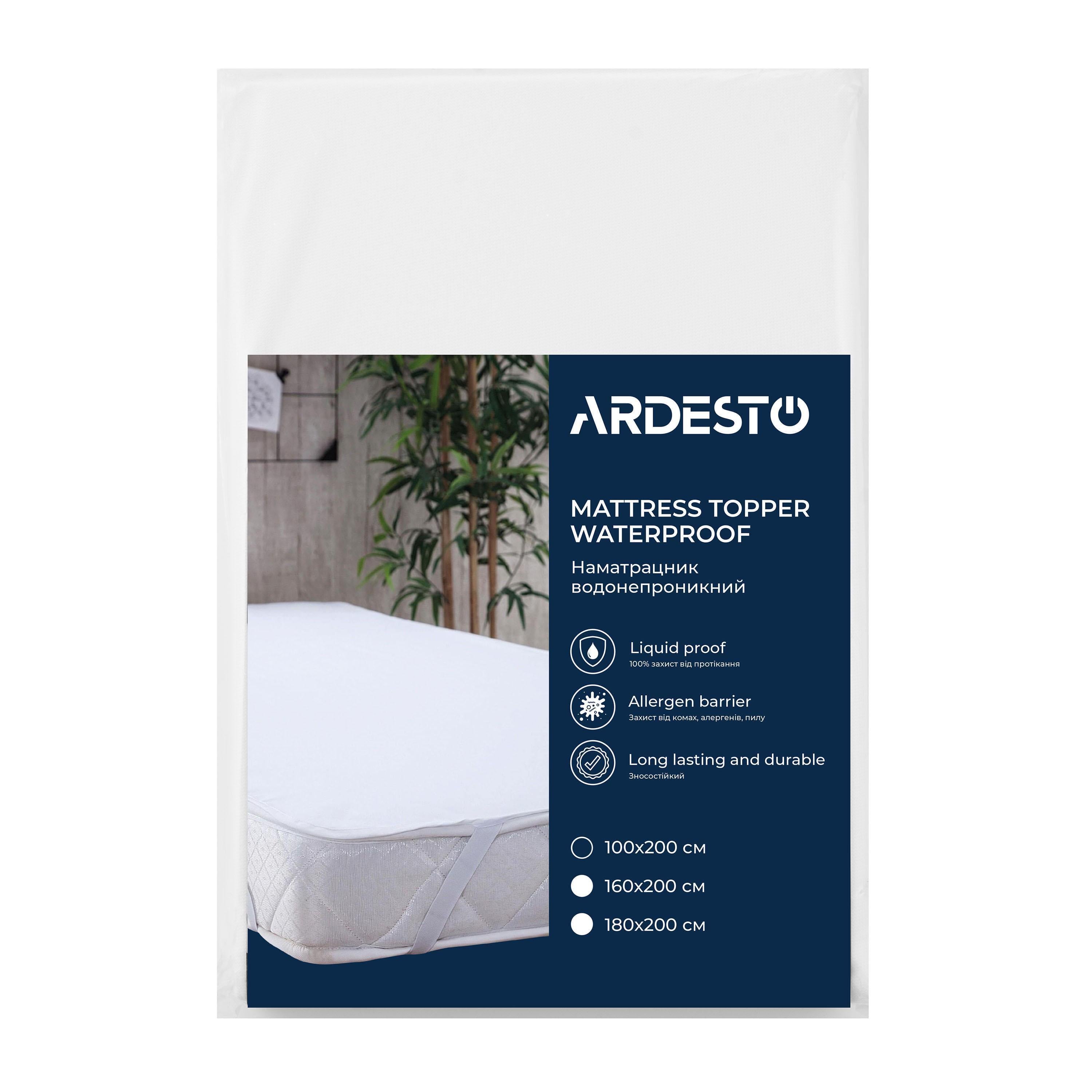 Наматрасник водонепроницаемый Ardesto Sleepwell 100х200 см Белый (ART3010SW) Наматрасник водонепроницаемый Ardesto Sleepwell 100х200 см Белый (ART3010SW)