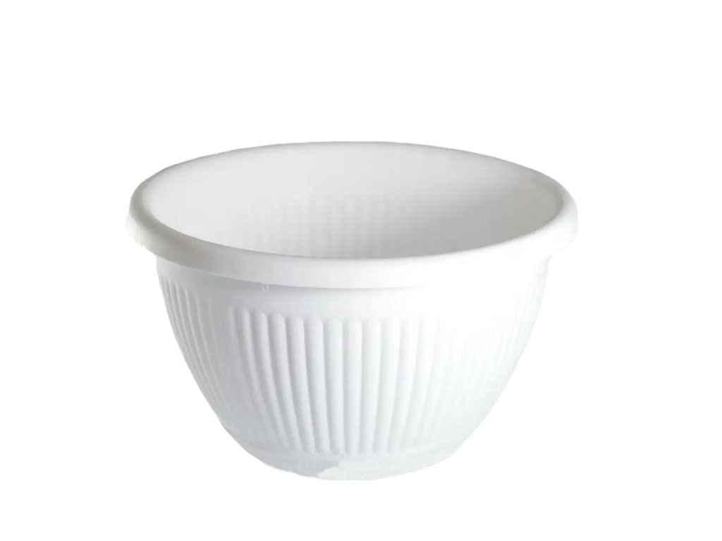 Горщик для квітів Гемопласт 2,5 л з підставкою d220 тип 11 висота 16 см Білий (938326)