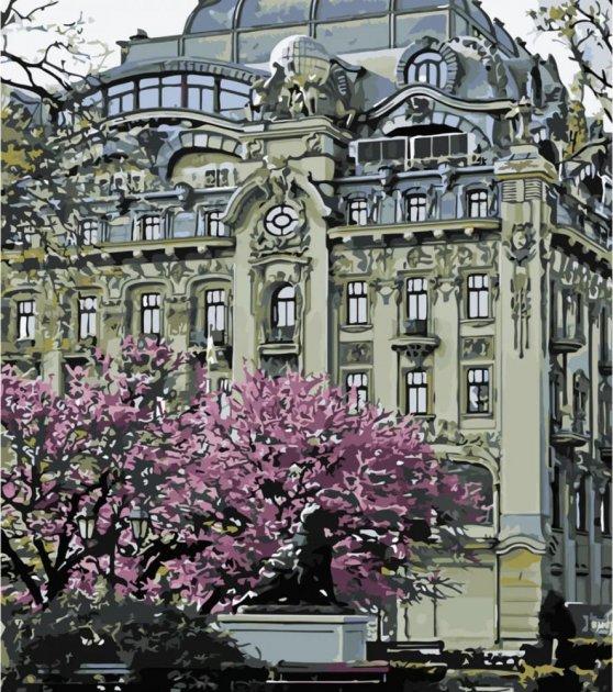 Картина по номерам Strateg Отель на Дерибасовской с лаком и уровнем 40x50 см (SY6564)