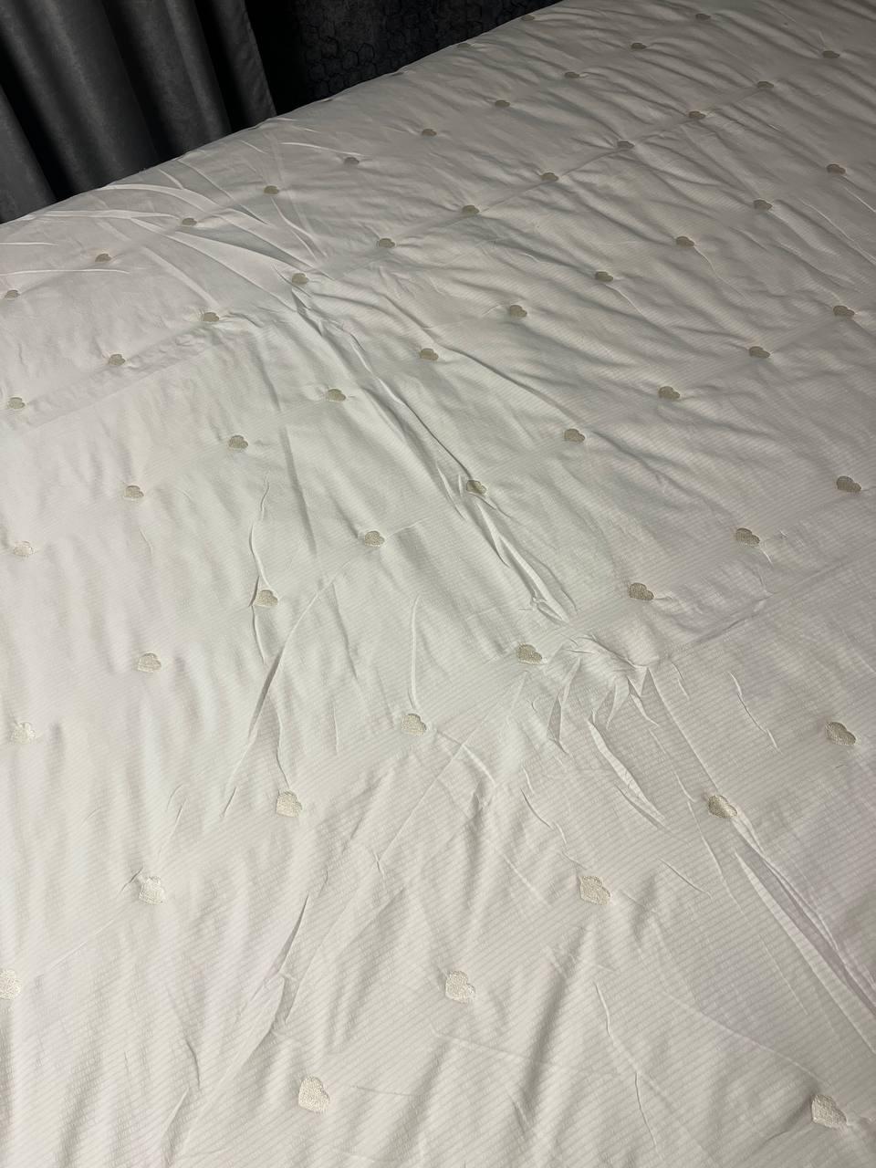 Покривало бавовняне на диван двоспальне 200х200 см Білий (П4К-rai-pokruvalo-001-02) - фото 4