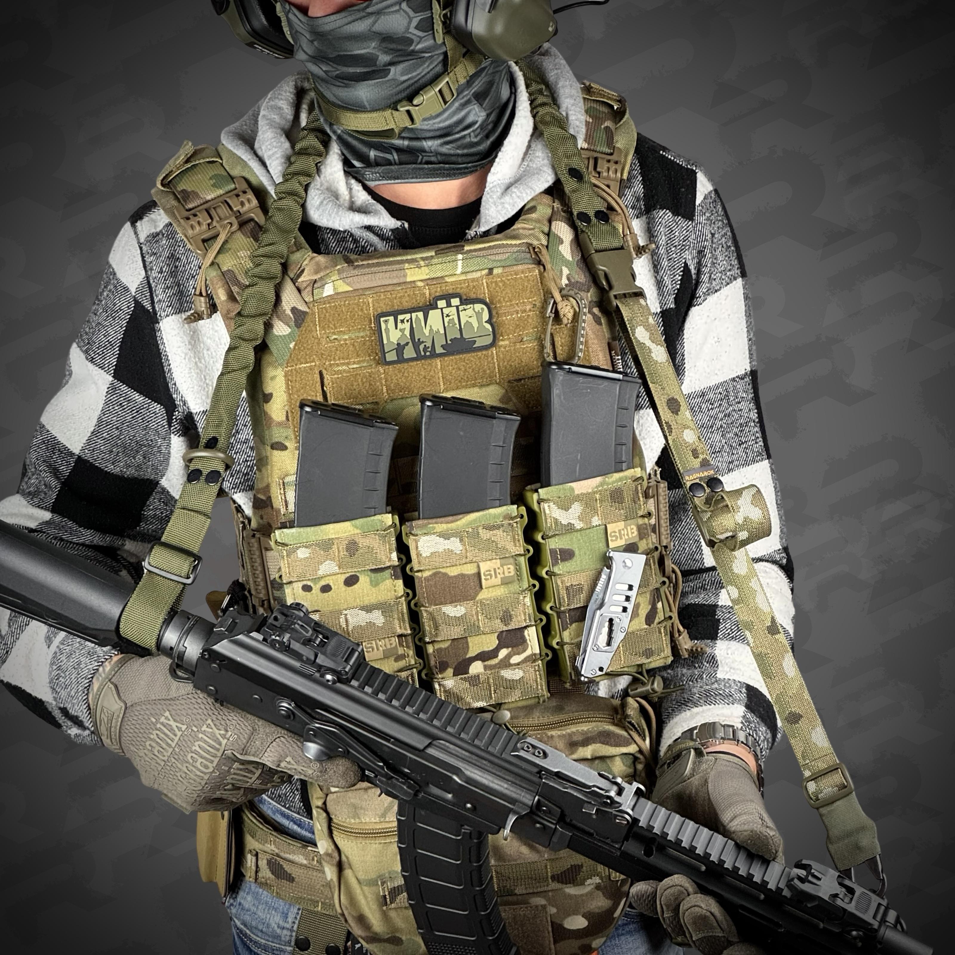 Ремінь для зброї одно/двоточковий еластичний Ragnarok FORSETI Мультикам - фото 4